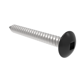 Vis à tête bombée en inox noir #8 1 po | 12 par paquet