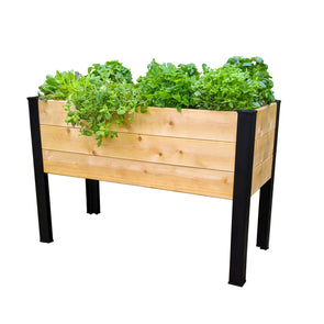 28-inch Cedar and Aluminum Raised Planter Box