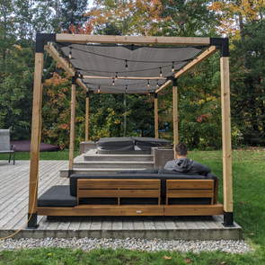 Free standing wood pergola