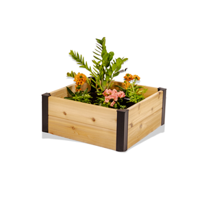 Jardinière en Bois de Cèdre et Aluminium 11 po