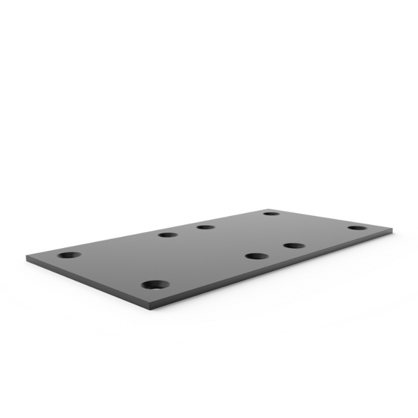 Connector Plate 4" x 8" Thick 1/8" Conical Holes Korto Structures